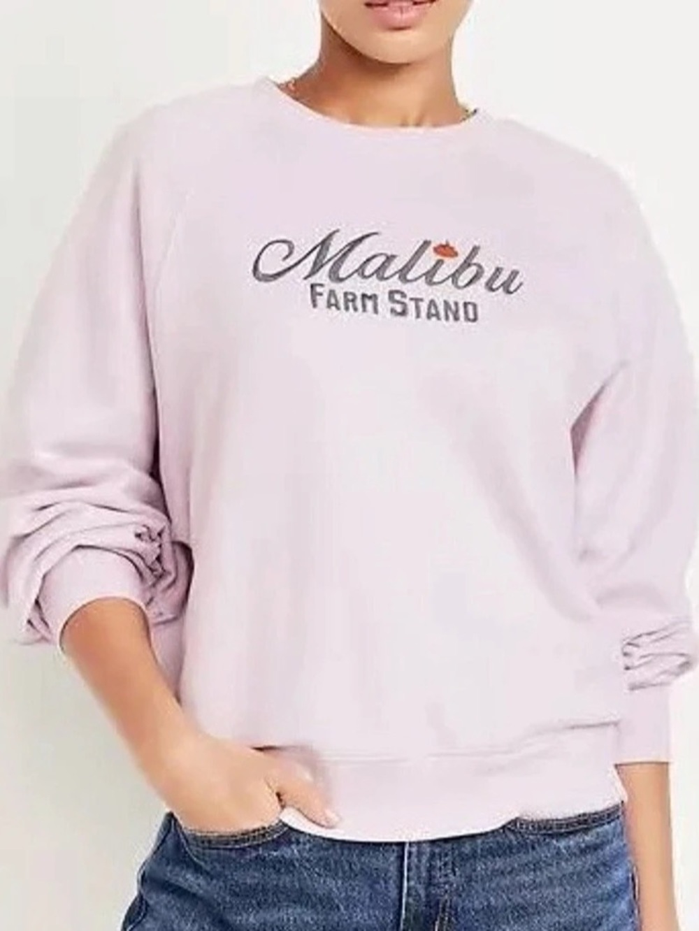 Old Navy SoComfy Crew-Neck Graphic Sweatshirt - Malibu Farm Stand purple s